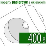 Koperta PAPIEROWA z okienkiem - pakiet 400 szt.