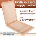 Pudełko drewniane na płytę CD / DVD oraz na pendrive. Nadruk full kolor lub grawer.