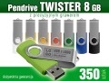 Pendrive Twister 8 GB z grawerem lub nadrukiem full kolor CMYK - pakiet 350 szt.
