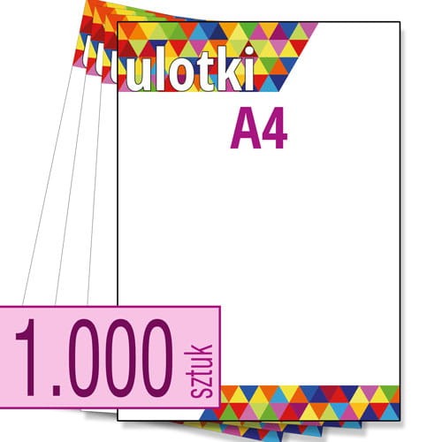 Ulotki A4 w atrakcyjnej niskiej cenie