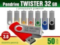 Pendrive Twister 3.0 - 32 GB z grawerem lub nadrukiem full kolor CMYK - pakiet 50 szt.