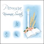 Koperta kartonowa - Pierwsza Komunia Święta - wzór PK 6008