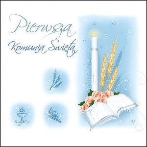 Koperta kartonowa - Pierwsza Komunia Święta - wzór PK 6008