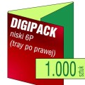 Digipacki 6P - dwułamowe, z tacką po prawej stronie - druk pełnokolorowy CMYK + uszlachetnienie folią błysk lub mat bez dopłaty - 1.000 szt.