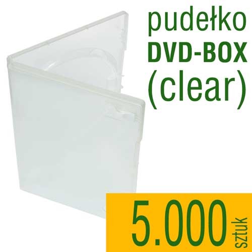 pudełko plastikowe DVD-BOX clear - do płyt CD, DVD
