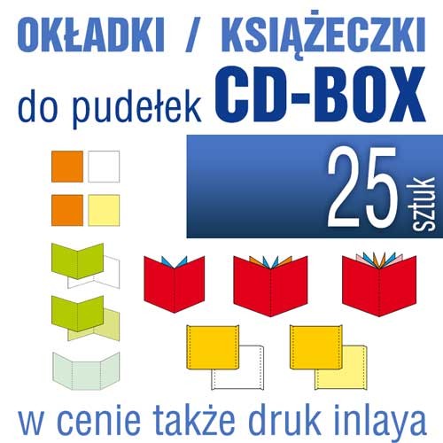 druk okładek i książeczek do pudełka standardowego CD-BOX - od 2 do 36 stron + inlay