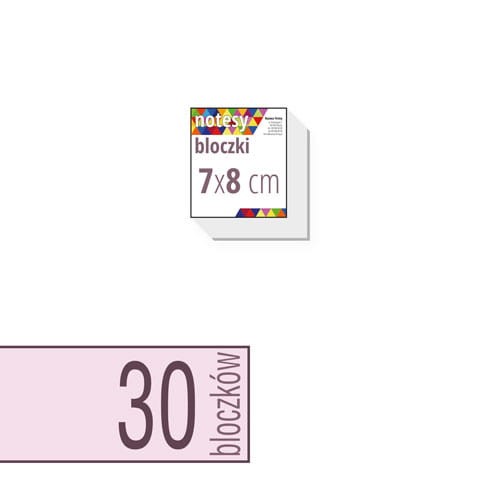 notesy reklamowe, bloczki reklamowe - pakiet 30 szt. ilość kartek w bloczku: do wyboru 25 / 50 / 100 kartek + plecki kartonowe