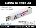Pendrive CLICK z pełnokolorowym nadrukiem cyfrowym UV (CMYK)