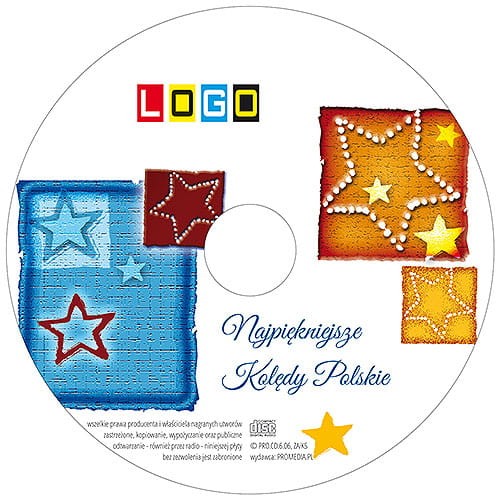 Płyty z kolędami w kopercie foliowej - BK-389- nadruk na płycie z LOGO