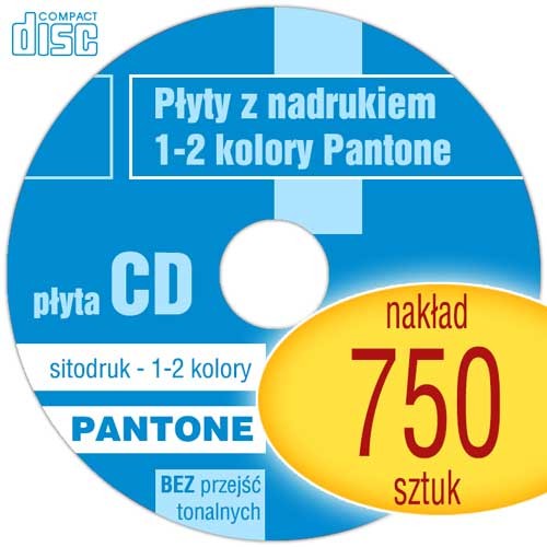 Płyty CD z nadrukiem sitodrukowym - biały + 1-2 kolory Pantone - 750 szt.