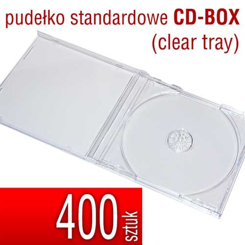 pudełko plastikowe do płyt CD, DVD - CD-BOX - clear tray
