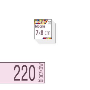 Notesy, bloczki reklamowe 7x8 cm - 220 szt.
