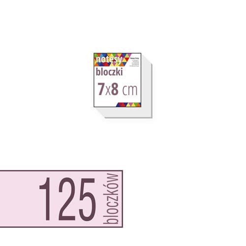 notesy reklamowe, bloczki reklamowe - pakiet 125 szt. ilość kartek w bloczku: do wyboru 25 / 50 / 100 kartek + plecki kartonowe