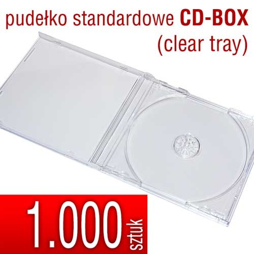 pudełko plastikowe do płyt CD, DVD - CD-BOX - clear tray