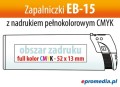 zapalniczki EB 15 z nadrukiem pełnokolorowym CMYK  - specyfikacja techniczna