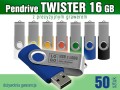 Pendrive Twister 16 GB z grawerem lub nadrukiem full kolor CMYK - pakiet 50 szt.