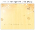 Płyty z kolędami w pudełku CD-BOX - inlay strona wewnętrzna (pod płytą) - wzór BK-136