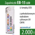 zapalniczki EB 15 LED (z lampką LED-ową) z nadrukiem pełnokolorowym CMYK