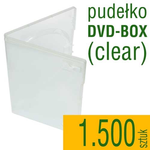 pudełko plastikowe DVD-BOX clear - do płyt CD, DVD