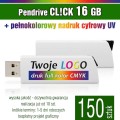 Pendrive CLICK 16 GB z nadrukiem full kolor - komplet 150 szt.