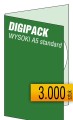 Digipacki WYSOKI A5 - standardowe jednołamowe, 1 płyta - druk cyfrowy pełnokolorowy - 3.000 szt.