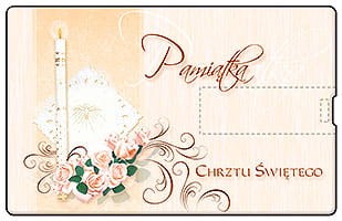 Pendrive okolicznościowy - Pamiątka Chrztu Świętego na USB - CH 5001 PCC - awers