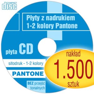 Płyty CD + sitodruk (1-2 kol. Pantone) - pakiet 1.500 szt.