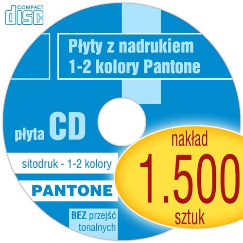 Płyty CD z nadrukiem sitodrukowym - biały + 1-2 kolory Pantone - 1.500 szt.
