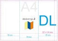 Ulotki składane A4 do DL - składanie typu Z