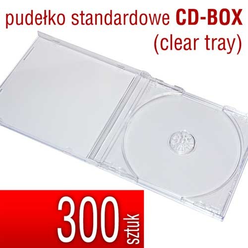 pudełko plastikowe do płyt CD, DVD - CD-BOX - clear tray