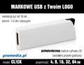 Pendrive CLICK z pełnokolorowym nadrukiem cyfrowym UV (CMYK)
