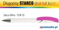Długopisy STARCO WHITE z nadrukiem cyfrowym UV FULL KOLOR - kolorystyka STW 10
