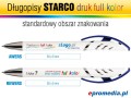Długopisy STARCO WHITE z nadrukiem cyfrowym UV FULL KOLOR - pole zadruku