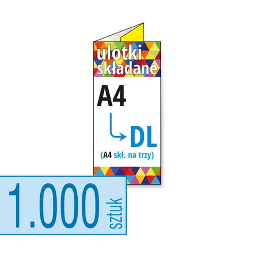 Ulotki składane A4 do DL w atrakcyjnej niskiej cenie