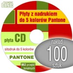 Płyty CD + sitodruk (3-5 kol. Pantone) - pakiet 100 szt.