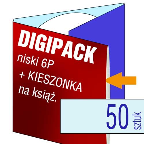 Digipacki 6P z KIESZONKĄ na książeczkę - 50 szt.