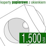 Koperta PAPIEROWA z okienkiem - pakiet 1.500 szt.