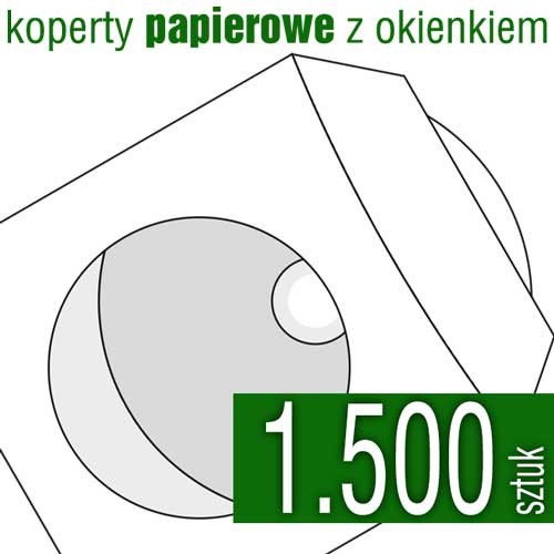 koperta papierowa do płyt CD, DVD, Blu-Ray z okienkiem