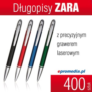 Długopisy ZARA z grawerem - pakiet 400 szt.
