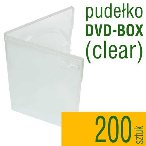 pudełko plastikowe DVD-BOX clear - do płyt CD, DVD