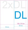 Ulotki składane 2xDL (pionowo) do DL