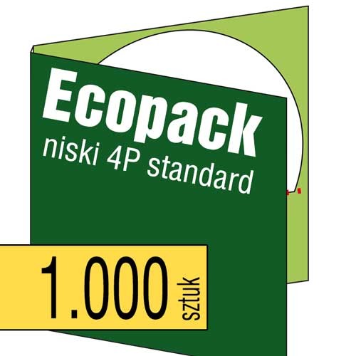 Ecopacki niskie 4P - standardowe jednołamowe, 1 płyta - 1.000 szt.