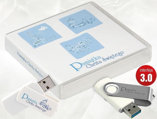 Pamiątka Chrztu Świętego - USB BOX z pendrive, wzór CH5003