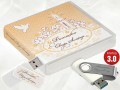 Pamiątka Chrztu Świętego - USB BOX z pendrive, wzór CH5017