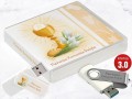 Pamiątka Pierwszej Komunii Świętej - USB BOX z pendrive, wzór PK6006