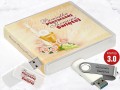 Pamiątka Pierwszej Komunii Świętej - USB BOX z pendrive, wzór PK6009