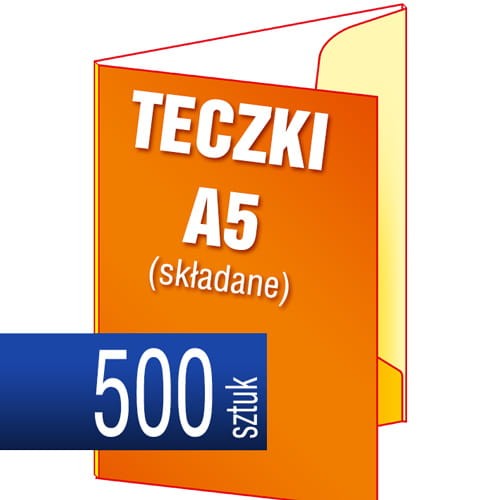 teczki ofertowe A5 składane z grzbietem - pakiet 500 szt