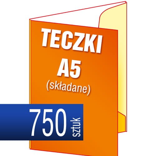 teczki ofertowe A5 składane z grzbietem - pakiet 750 szt