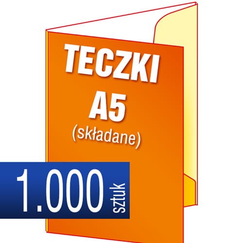 teczki ofertowe A5 składane z grzbietem - pakiet 1.000 szt