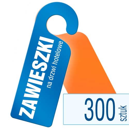 ZAWIESZKI na drzwi hotelowych - różne rodzaje papierów - 300 szt.